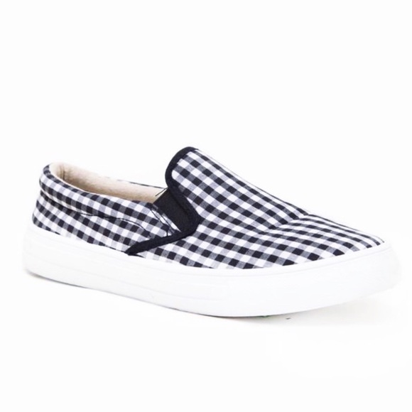 Shoes - Checker Slip-On Flats